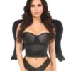 3 Piece Night Angel Corset Costume 2 3 Piece Night Angel Corset Costume -Coquettes Lingerie Store 3 Piece Sexy Night Angel Corset Costume Angel Costumes Daisy Corsets Black SEXYSHOESCOM
