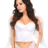 3 Piece White Angel Corset Costume -Coquettes Lingerie Store 3 Piece Sexy White Angel Corset Costume Angel Costumes Daisy Corsets White SEXYSHOESCOM