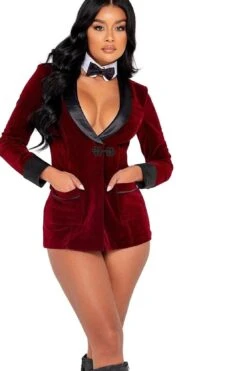 4PC Playboy Smoke Lounge Madam -Coquettes Lingerie Store 4PC Playboy Smoke Lounge Madam Bunny Costumes Roma Costumes SEXYSHOES COM 3