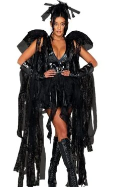 4pc Angel Of Darkness -Coquettes Lingerie Store 4pc Angel of Darkness Angel Costumes Roma Costumes SEXYSHOES COM 3