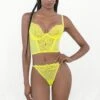 Corset Top W/Adjustable Side Bikini -Coquettes Lingerie Store 72197 NEONLIME FS