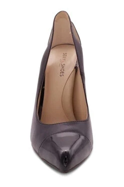 Cut Out Designed Pointed Toe Spectator Pump -Coquettes Lingerie Store Babe101 BLK front