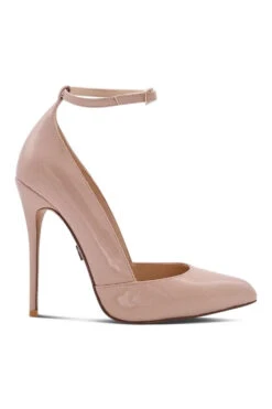 Sexy A-Line Ankle Strap Stiletto Pump -Coquettes Lingerie Store Babe102 NUDE Right