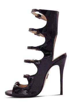 Strappy Sexy Open Toe Sandal -Coquettes Lingerie Store Babe202 BLK Left