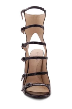 Strappy Sexy Open Toe Sandal -Coquettes Lingerie Store Babe202 BLK front