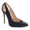 Cut Out Designed Pointed Toe Spectator Pump -Coquettes Lingerie Store Babe 1010 blkblk front angle