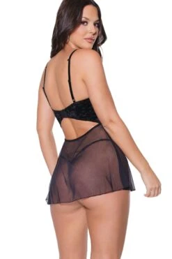 Coquette Babydoll & Crushed Velvet G-String -Coquettes Lingerie Store Babydoll Crushed Velvet G String Babydolls Coquette SEXYSHOES COM 2