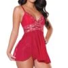 Coquette Babydoll With Rhinestone Elastic Front Waist Detail -Coquettes Lingerie Store Babydoll With Rhinestone Elastic Front Waist Detail Babydolls Coquette Red SEXYSHOES COM