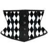 Black & White Diamond Waist Cincher Corset 1 Black & White Diamond Waist Cincher Corset -Coquettes Lingerie Store Black White Diamond Waist Cincher Corset Devil Costumes Daisy Corsets White SEXYSHOESCOM