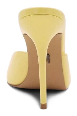 Micro Stiletto Sexy Mule -Coquettes Lingerie Store Classic102 yellow back