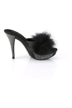 ELEGANT-401F Black Marabou Slide -Coquettes Lingerie Store ELEGANT 401F Black Marabou Slide Slides Fabulicious SEXYSHOES COM 5