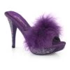 ELEGANT-401F Purple Marabou Slide -Coquettes Lingerie Store ELEGANT 401F Purple Marabou Slide Slides Fabulicious Purple SEXYSHOES COM
