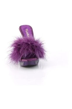 ELEGANT-401F Purple Marabou Slide -Coquettes Lingerie Store ELEGANT 401F Purple Marabou Slide Slides Fabulicious SEXYSHOES COM 2