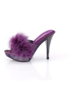 ELEGANT-401F Purple Marabou Slide -Coquettes Lingerie Store ELEGANT 401F Purple Marabou Slide Slides Fabulicious SEXYSHOES COM 3