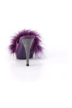 ELEGANT-401F Purple Marabou Slide -Coquettes Lingerie Store ELEGANT 401F Purple Marabou Slide Slides Fabulicious SEXYSHOES COM 4