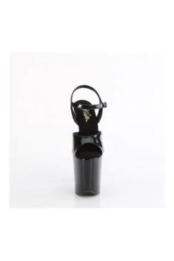 Best Seller -Coquettes Lingerie Store FLAMINGO 809GP Black Glitter Patent Sandal Sandals Pleaser SEXYSHOES COM 2