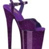 PLEASER FLAMINGO-809GP Purple Glitter Patent Sandal -Coquettes Lingerie Store FLAMINGO 809GP Purple Glitter Patent Sandal Sandals Pleaser Purple SEXYSHOES COM
