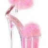 PLEASER FLAMINGO-824F Clear Marabou Sandal -Coquettes Lingerie Store FLAMINGO 824F Clear Marabou Sandal Sandals Pleaser Clear SEXYSHOES COM 76828b08 e3b2 4a97 b4ec 2e43b97af564
