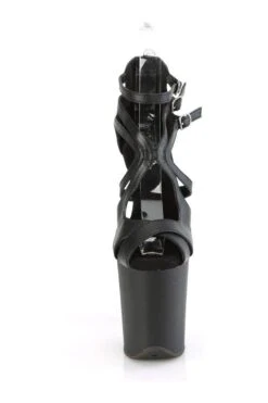 Best Seller -Coquettes Lingerie Store FLAMINGO 877 Black Faux Leather Sandal Sandals Pleaser SEXYSHOES COM 2