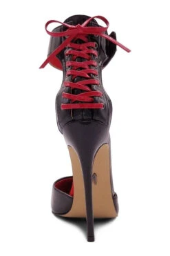 D'Orsay Ankle Strap With Corset Lace Details -Coquettes Lingerie Store Fame101 back