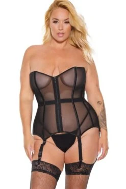 Coquette Fully Boned Corset With Front Zipper -Coquettes Lingerie Store Fully Boned Corset with Front Zipper Bustiers Coquette SEXYSHOES COM 3