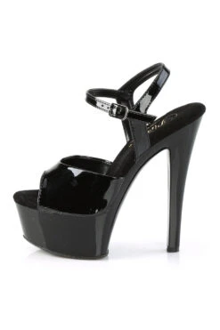 PLEASER GLEAM-609 Sandal | Black Patent -Coquettes Lingerie Store GLEAM 609 Sandal Black Patent Sandals Pleaser SEXYSHOESCOM 3