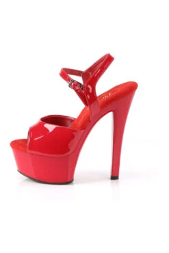 PLEASER GLEAM-609 Sandal | Red Patent -Coquettes Lingerie Store GLEAM 609 Sandal Red Patent Sandals Pleaser SEXYSHOESCOM 3