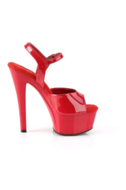 PLEASER GLEAM-609 Sandal | Red Patent -Coquettes Lingerie Store GLEAM 609 Sandal Red Patent Sandals Pleaser SEXYSHOESCOM 5