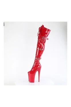 PLEASER INFINITY-3028 Red Patent Thigh Boot -Coquettes Lingerie Store INFINITY 3028 Red Patent Thigh Boot Thigh Boots Pleaser SEXYSHOES COM 3