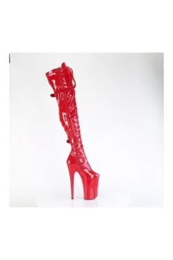 PLEASER INFINITY-3028 Red Patent Thigh Boot -Coquettes Lingerie Store INFINITY 3028 Red Patent Thigh Boot Thigh Boots Pleaser SEXYSHOES COM 5