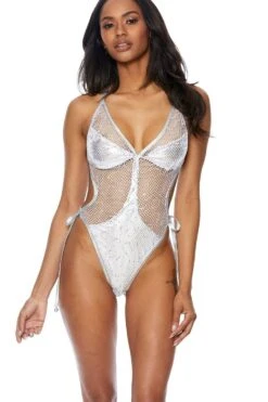Sparkle Mesh One Piece 1 Piece Bodysuit