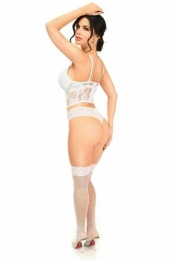 Lavish White Sheer Lace Underwire Waist Cincher Corset 10 Lavish White Sheer Lace Underwire Waist Cincher Corset -Coquettes Lingerie Store LV 1402d dbc016e6 60d1 442c bc8f 5b3158a90da8