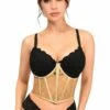 Beige Sheer Lace Underwire Waist Cincher Corset -Coquettes Lingerie Store LV 1407a ff187fda b5aa 4a65 a9e9 76096c0e6a85