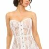 Lavish White Sheer Lace Corset Dress -Coquettes Lingerie Store LV 1411a 2021d5ab 96c8 4e00 8d83 fea2bad4e6b2