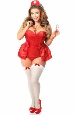 4 Piece Naughty Nurse Corset Costume -Coquettes Lingerie Store LV 424c 5b47be2c a757 4ef9 9b72 ad69ed11fc34