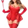 5 Piece Devilicious Corset Costume -Coquettes Lingerie Store LV 430a