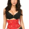 Lavish Red Sheer Lace Waist Cincher Corset -Coquettes Lingerie Store LV 539a d14ba1be e9a7 4b3f 8584 35e7769d321a