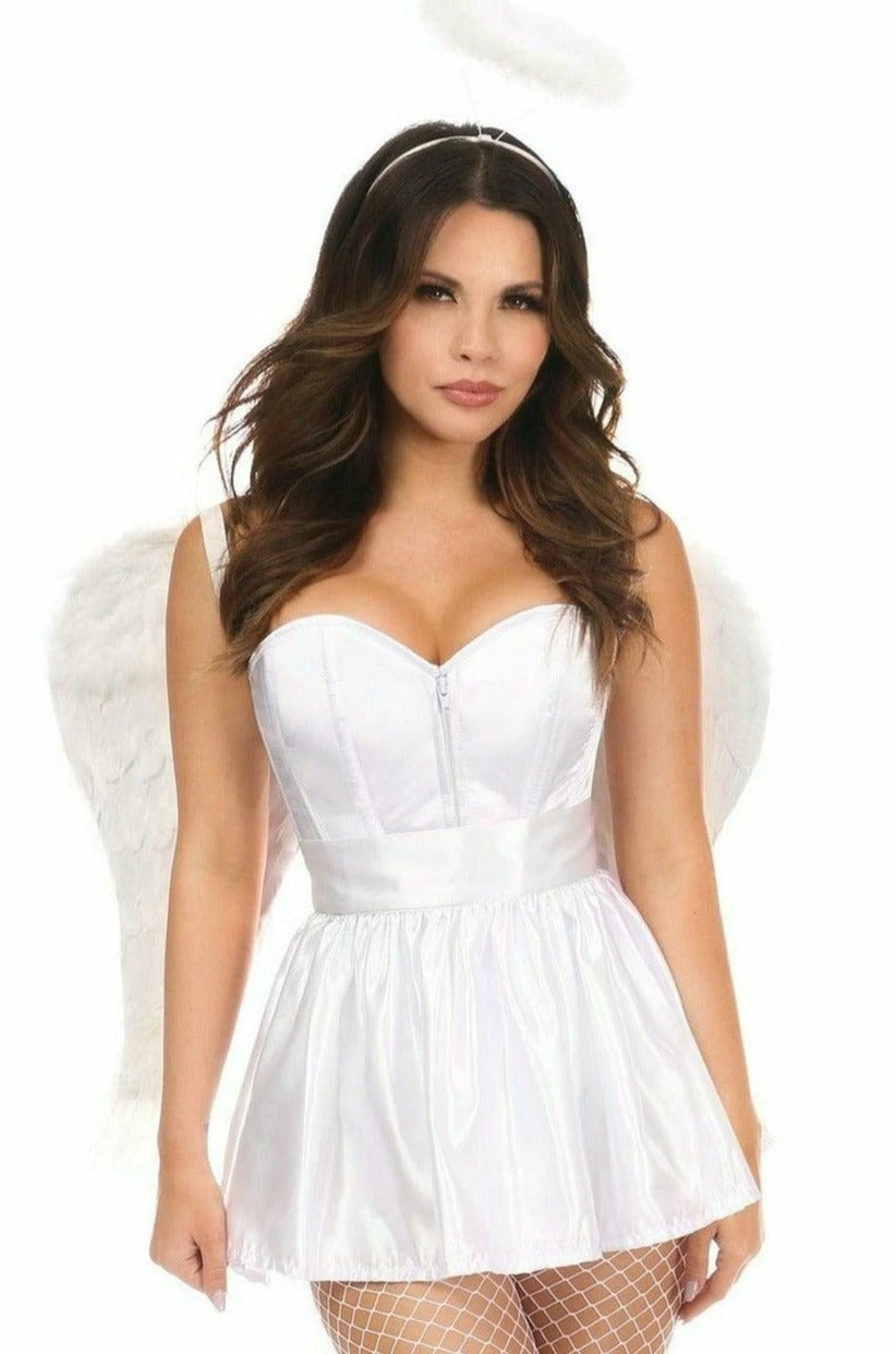 Lavish 4 PC Sexy Angel Corset Costume 3 Lavish 4 PC Sexy Angel Corset Costume