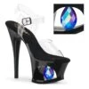 PLEASER MOON-708DIA Clear Vinyl Sandal -Coquettes Lingerie Store MOON 708DIA Clear Vinyl Sandal Sandals Pleaser Clear SEXYSHOES COM