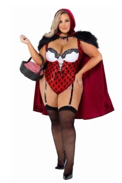 Playboy Plus Size Red Hooded Enchated Forest Costume -Coquettes Lingerie Store Playboy Plus Size Red Hooded Enchated Forest Costume Fairytale Costumes Roma Costumes SEXYSHOESCOM 3
