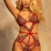 Python Print Bodysuit -Coquettes Lingerie Store Python Print Bodysuit Bodysuits Mapale Animal SEXYSHOES COM