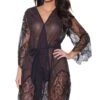 Coquette Robe With Bell Sleeves -Coquettes Lingerie Store Robe With Bell Sleeves Gowns Robes Coquette Black SEXYSHOES COM