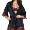 Rosa Bella Robe -Coquettes Lingerie Store Rosa Bella Robe Gowns Robes Roma Confidential Black SEXYSHOES COM