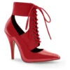 Lace Up Ankle Bootie With Stretch Ankle Cuff -Coquettes Lingerie Store SEXY 102 RED frontAngle