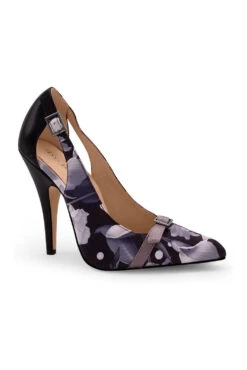 Flirty Floral Printed Pump With Buckle Detail