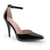 Ankle Strap D'Orsay Wide Width Pump -Coquettes Lingerie Store SEXY 9597 BLK frontAngle 700cb58e cada 4303 a091 2d24955d71ed
