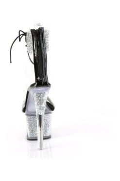 PLEASER SKY-327RSI Silver Vinyl Sandal -Coquettes Lingerie Store SKY 327RSI Silver Vinyl Sandal Sandals Pleaser SEXYSHOES COM 4