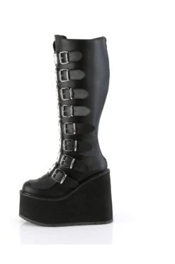 SWING-815WC Black Vegan Leather Knee Boot -Coquettes Lingerie Store SWING 815WC Black Vegan Leather Knee Boot Knee Boots Demonia SEXYSHOES COM 3