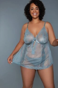 Sheer Mesh Babydoll With Cross Back Straps -Coquettes Lingerie Store Sheer Mesh Babydoll With Cross Back Straps Babydolls BeWicked SEXYSHOES COM 2 fd3cb47e 8d65 4404 b74b a0864827960e