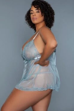 Sheer Mesh Babydoll With Cross Back Straps -Coquettes Lingerie Store Sheer Mesh Babydoll With Cross Back Straps Babydolls BeWicked SEXYSHOES COM 4 653dfb1c dbdc 4298 9e0b e81ccb81761e